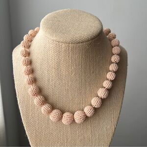 Elegant Beaded Necklace in Peach